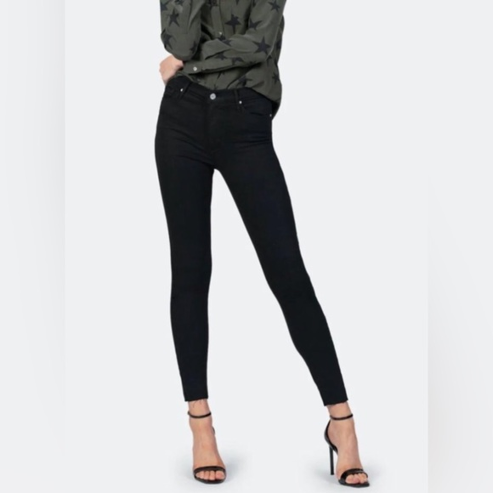Black Orchid Womens Carmen High Rise Ankle‎ Fray Luxury Black Jeans Sz 29 $170
